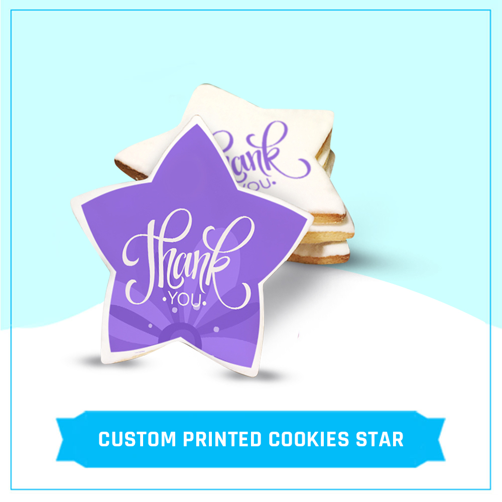 Custom Printed Cookies Star Custom Printed Cookies Star