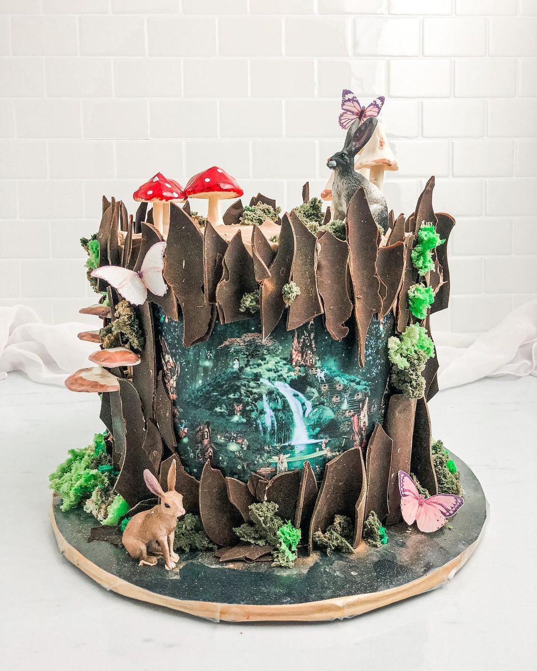 elf forest cake 