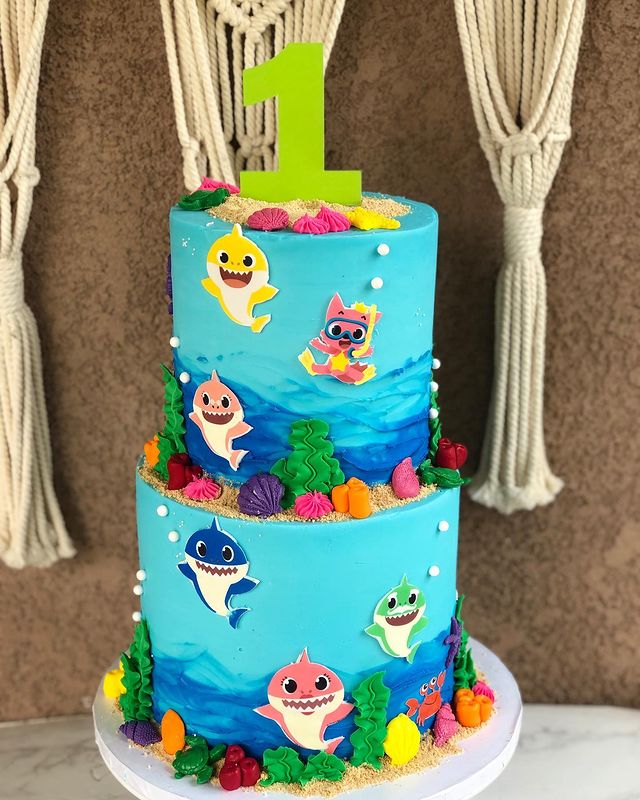 Edible Baby Shark Cake For Kids