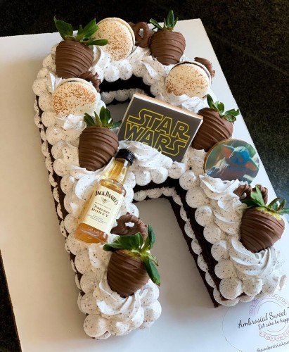 Edible letter cake