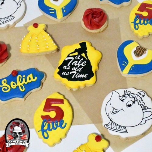 Edible Beauty & the Beast Cookies