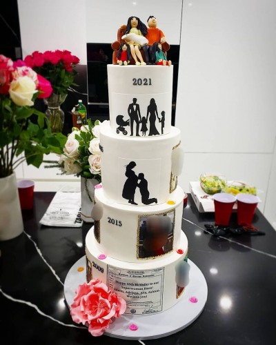 Custom wedding cake