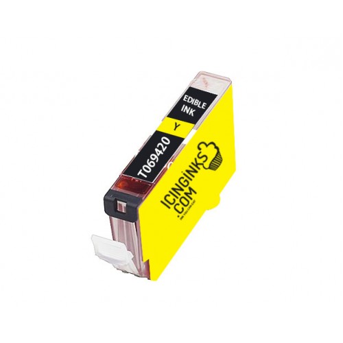 Yellow Edible Ink Cartridges for Epson T069420 to Print Images on Edible Paper