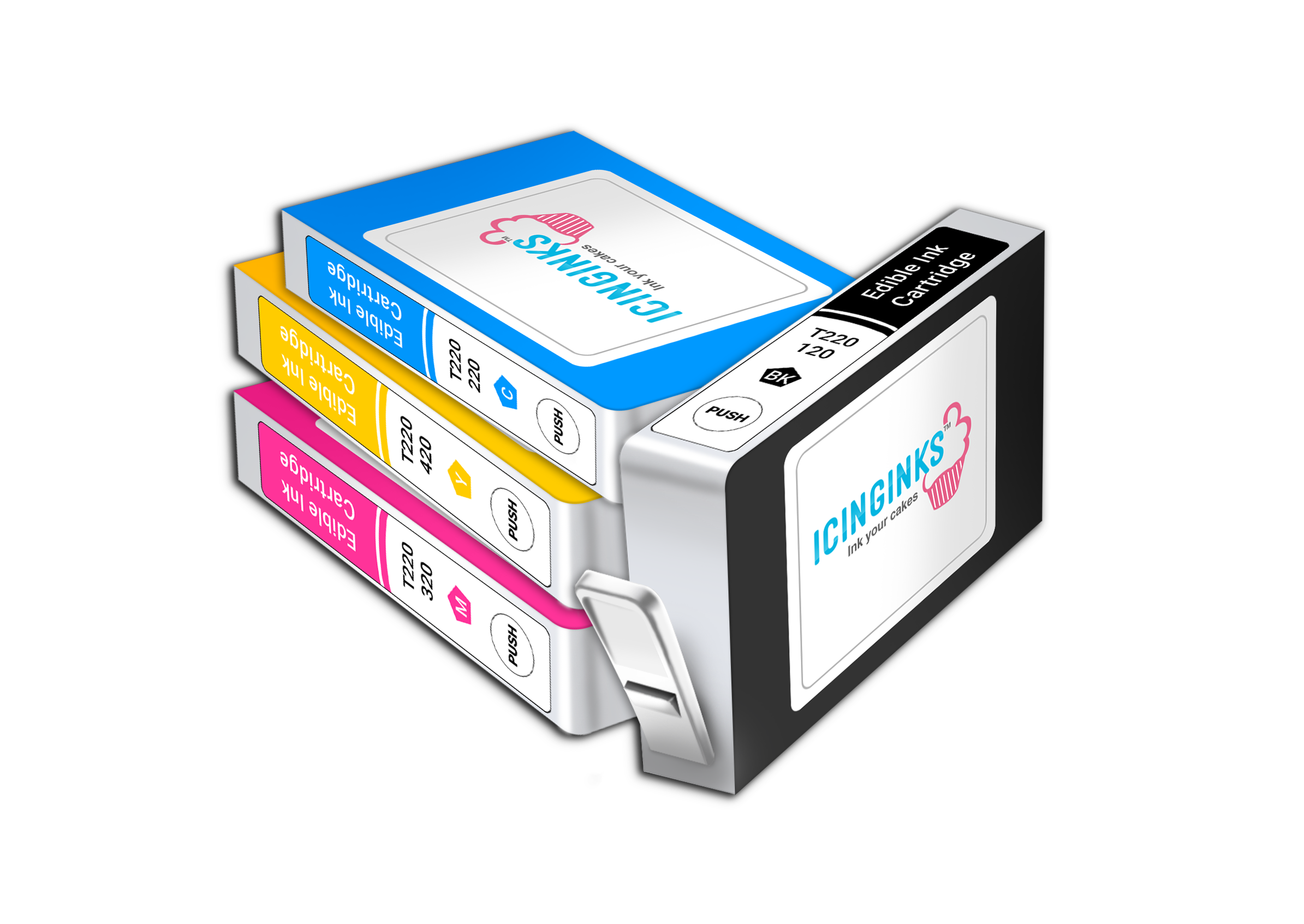 Icinginks Epson Edible Ink Cartridges COMBO PACK T220 Series With Chip