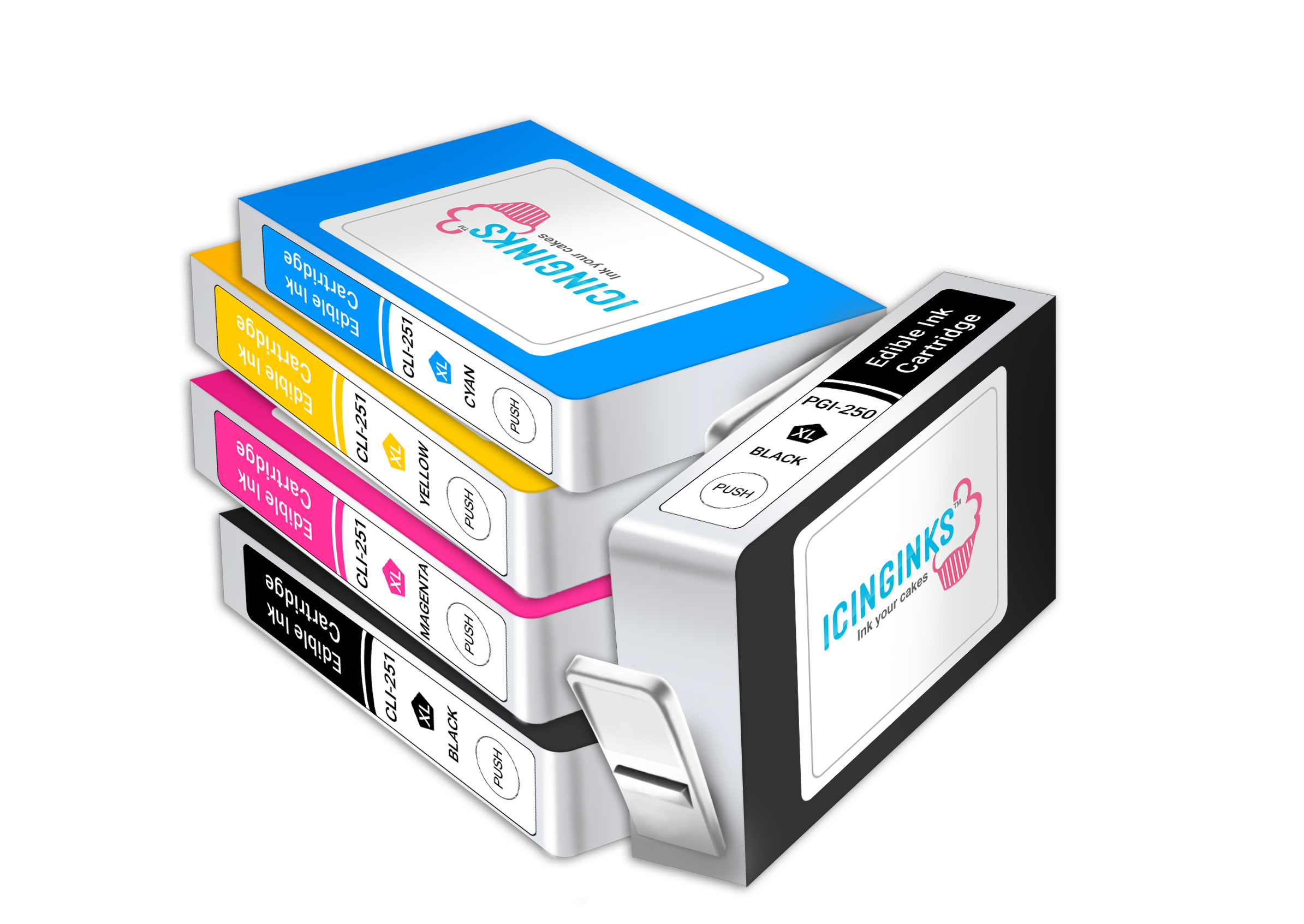 Buy Edible Ink Cartridges Online for Canon CLI251/ PGI250 XLs Series