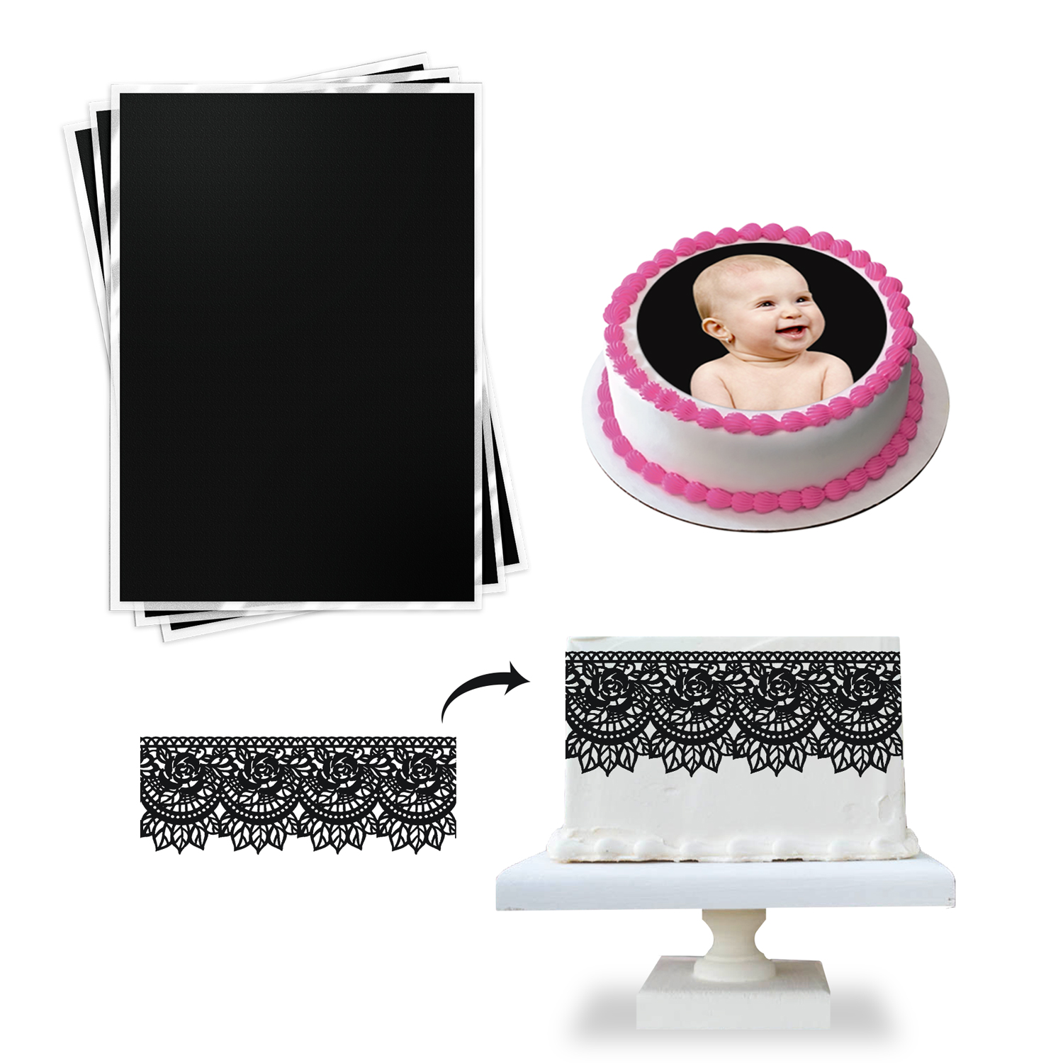 Buy Black Icing Sheets Online Black Edible Paper