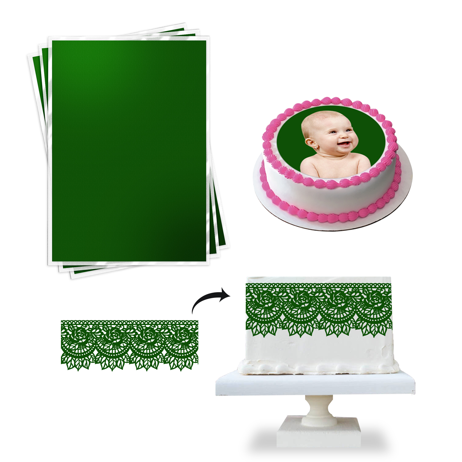 Buy Flexfrost Sheets Online Green Edible Paper Icinginks