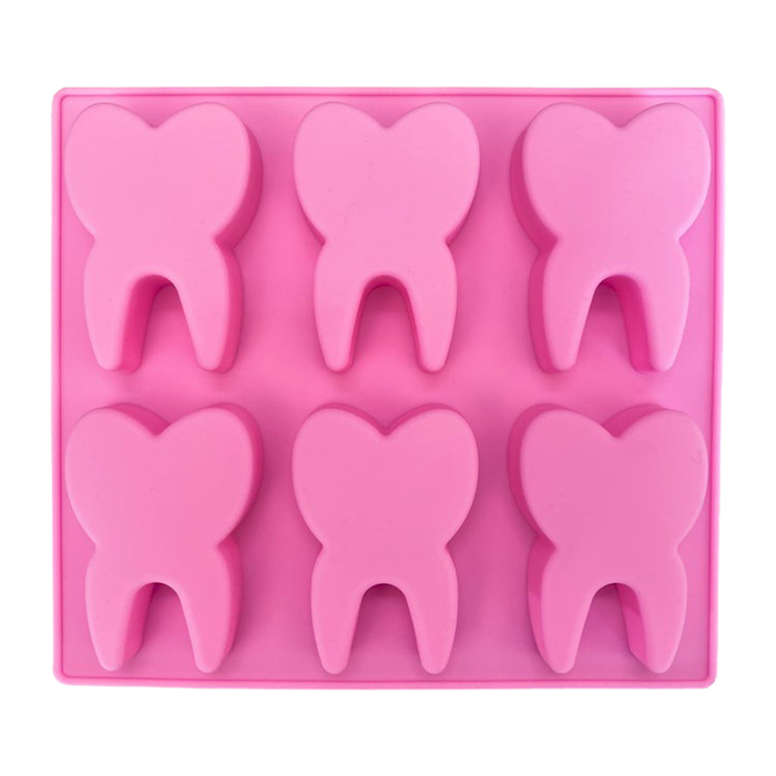 Icinginks 6 Cavities Tooth Shaped Cake, fondant, chocolate baking Silicone Mold 