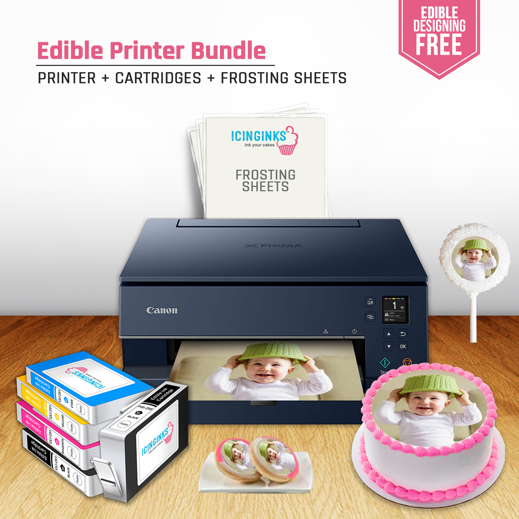 Best Canon Wireless Edible Image Printer System Icinginks Edible