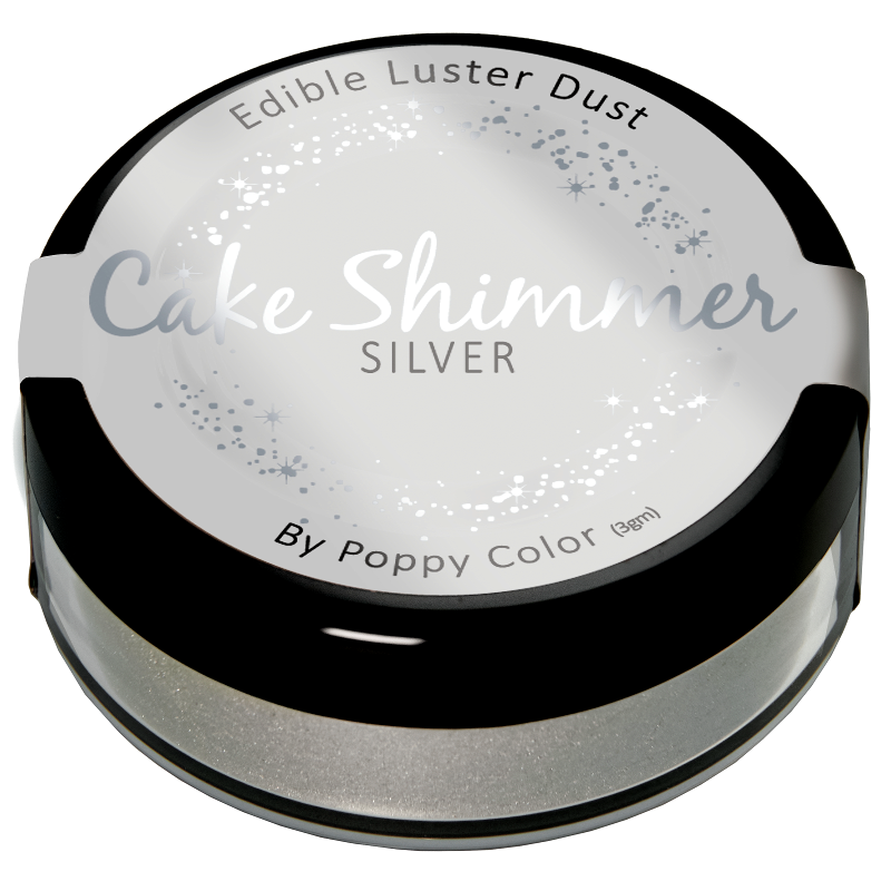 Silver Cake Shimmer by Poppy Paints Buy Cake Decorating Luster Dust