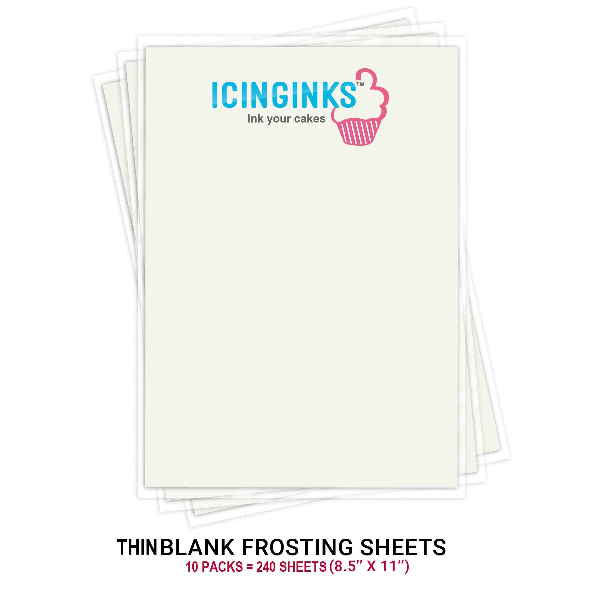 Icinginks™ Superior THIN Edible Frosting Sheets (8.5