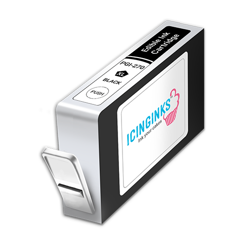  Icinginks™ Black Edible Ink Cartridge for Canon PGI-270XL With Chip
