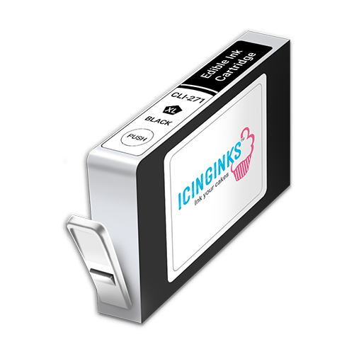 Icinginks™ Black Edible Ink Cartridge for Canon CLI-271XL With Chip