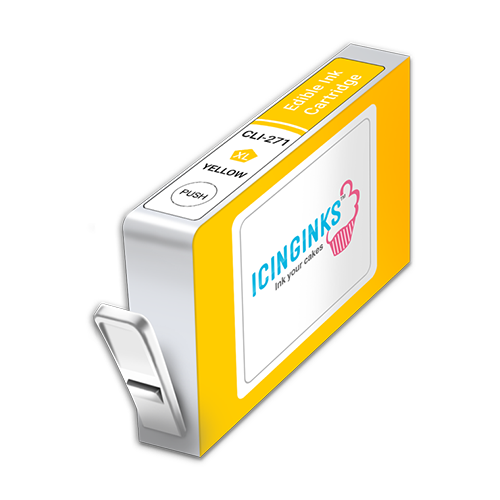 Icinginks™ Yellow Edible Ink Cartridge for Canon CLI-271XL With Chip
