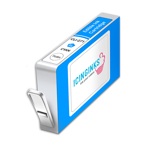 Icinginks™ Cyan Edible Ink Cartridge for Canon CLI-271XL With Chip