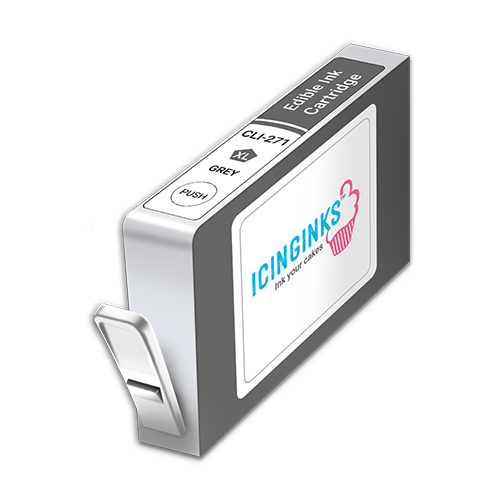 Icinginks™ Grey Edible Ink Cartridge for Canon CLI-271XL With Chip