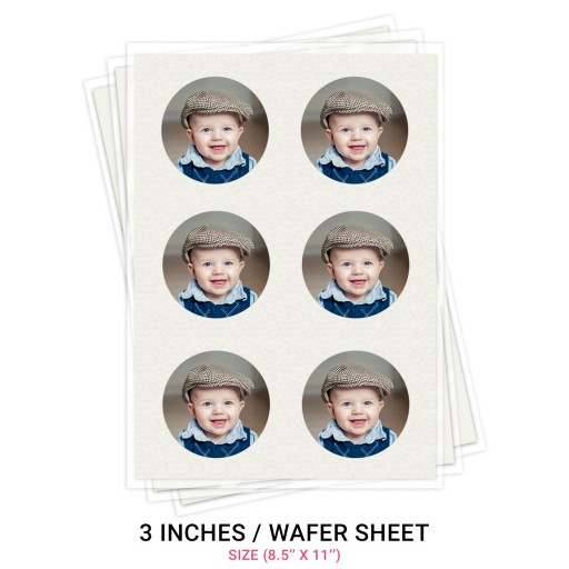 Icinginks Circles Custom Printed Edible Image Wafer Sheet – 3” Circles on 8.5