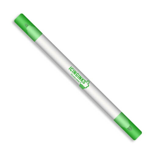 Icinginks™ Edible Pen Ink Marker Green Color - Double Tip (Fine and Standard)
