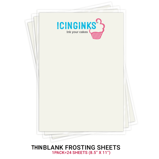 Premium Edible Frosting Sheets, Sugar Sheets, Icing sheets 24 count (8.5 X  11) A4 Edible Paper for cake printers