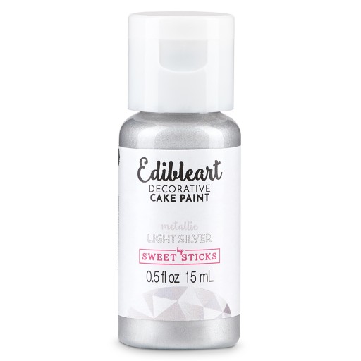 Light Silver Edible Art Decorative Cake Paint 15ml - edible art paint, edible paint, edible food coloring, cookie paint, cake paint 