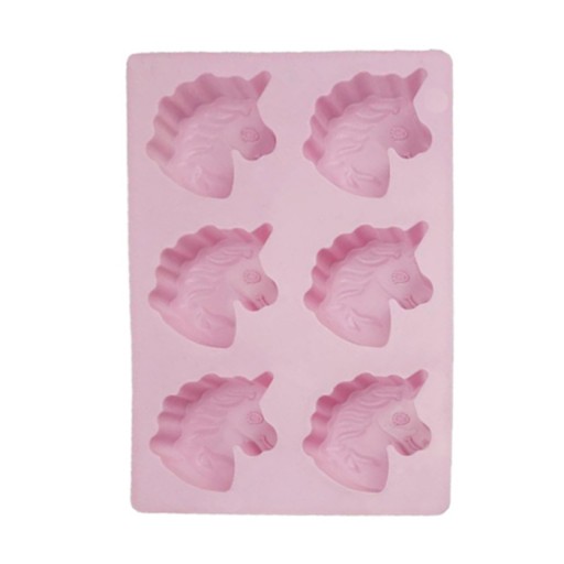 Icinginks 6 Cavities Unicorn Shaped Cake, fondant, chocolate baking Silicone Mold 
