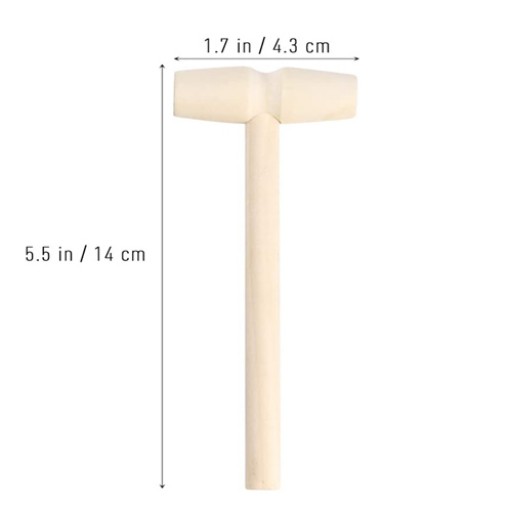 Mallet Hammers For Edible Design, Set of 5 Wooden Mallet Hammers, 5.5