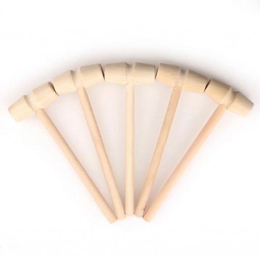 Mallet Hammers For Edible Design, Set of 5 Wooden Mallet Hammers, 5.5