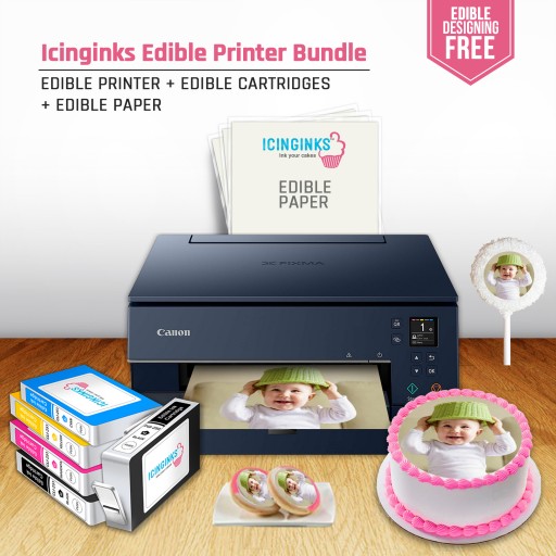 Buy Canon Pixma TS6120 Edible Printer, Edible Image Printer Bundle for  Cake Decoration