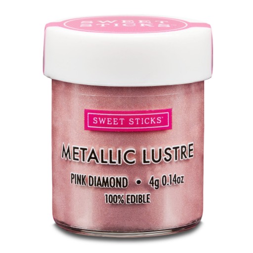 Edible Lustre Dust Metallic Pink Diamond 4 Grams Cake Dust By Sweet Sticks