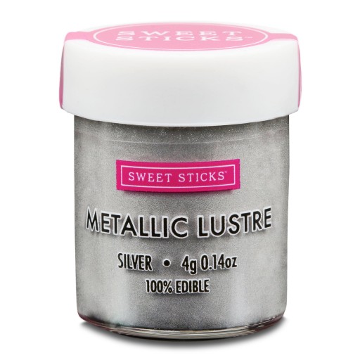 Edible Lustre Dust Metallic Silver 4 Grams Cake Dust By Sweet Sticks