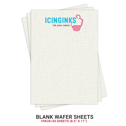 Icinginks™ Prime Blank Edible THICK Wafer Sheets Pack A4 size - 50 sheets  0.60mm thickness