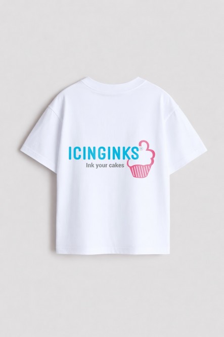 Custom Logo Printed Cotton T-Shirts | Corporate, Bakery & Sports Branding | Icinginks