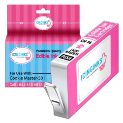 Icinginks Refillable Light Magenta Edible Ink Cartridge CM-06 for Cookie Master-501 With Chip