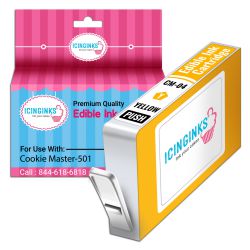 Icinginks Refillable Yellow Edible Ink Cartridge CM-04 for Cookie Master-501 With Chip