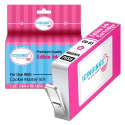 Icinginks Refillable Magenta Edible Ink Cartridge CM-03 for Cookie Master-501 With Chip