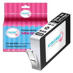 Icinginks Refillable Black Edible Ink Cartridge CM-01 for Cookie Master-501 With Chip