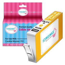 Icinginks Refillable Yellow Edible Ink Cartridge CM-074 for Cookie Master-701 With Chip