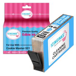 Icinginks Refillable Light Cyan Edible Cleaning Cartridge CM-05 for Cookie Master-501 With Chip