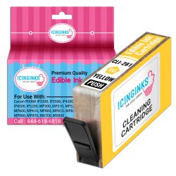 Icinginks™ Yellow Edible Cleaning Ink Cartridge for Canon CLI-281XL With Chip