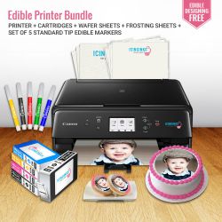 50 wafer paper,templates refillable cartridges EDIBLE PRINTER KIT edible ink
