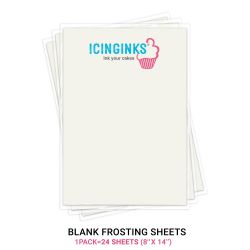 Icinginks™ Superior thin LEGAL SIZE Edible Frosting Sheets 8X14 inch - 24 sheets per pack