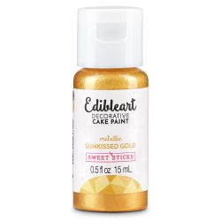 Sunkissed Gold Edible Art Decorative Cake Paint 15ml - edible art paint, edible paint, edible food coloring, cookie paint, cake paint 