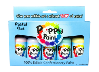 Poppy Paint 5Pc Pastel Set Kit - Each bottle 30 ml (1 fl oz)