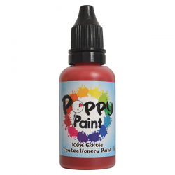 Poppy Paints Red Edible Cake Paint - 30 ml (1 fl oz)