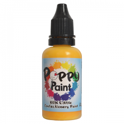 Poppy Paints Yellow Edible Cake Paint - 30 ml (1 fl oz)