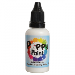 Poppy Paints White Edible Cake Paint - 30 ml (1 fl oz)