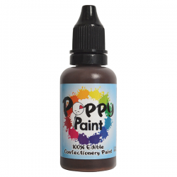 Poppy Paint Brown Edible Cake Paint - 30 ml (1 fl oz)