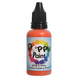 Poppy Paints Orange Edible Cake Paint - 30 ml (1 fl oz)