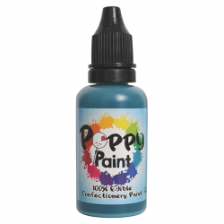 Poppy Paints Teal Edible Cake Paint - 30 ml (1 fl oz)