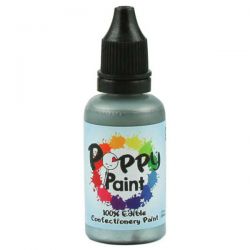 Poppy Paints Silver Edible Cake Paint - 30 ml (1 fl oz)